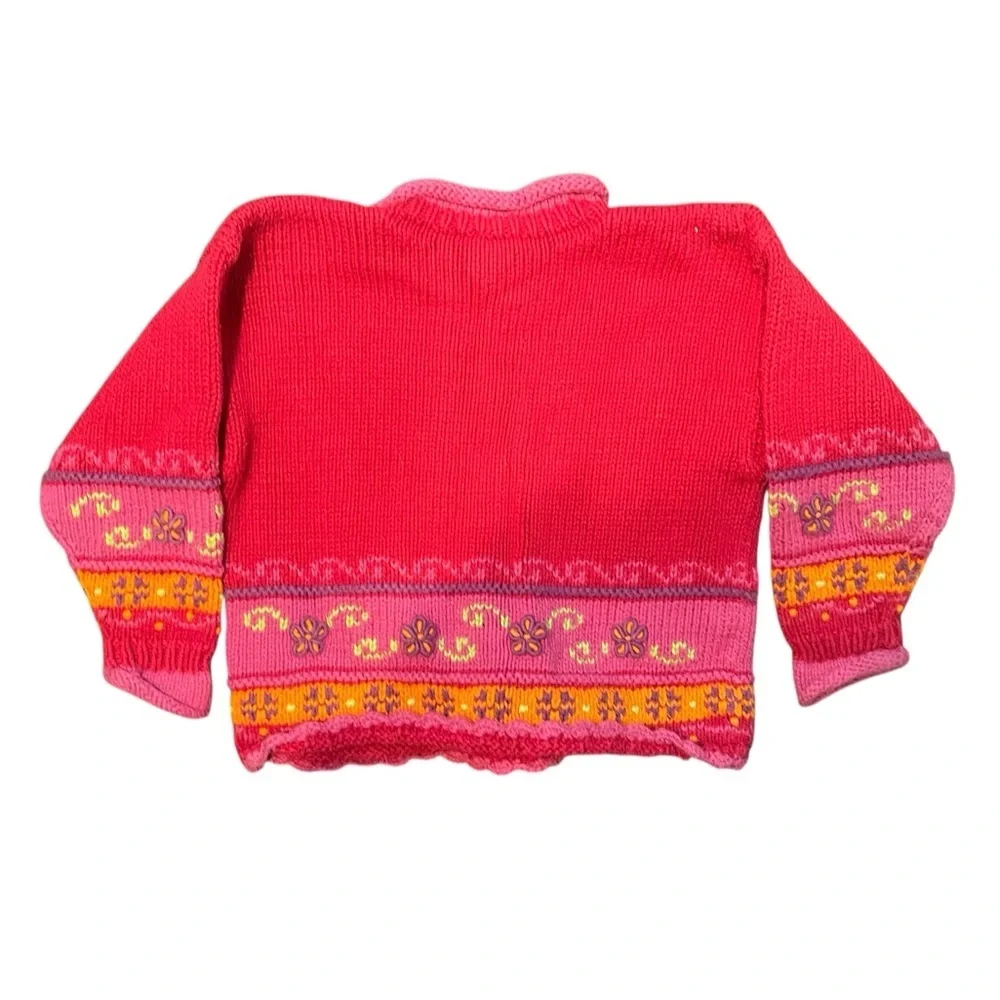 Hanna Andersson Embroidered Knit Sweater, Vibrant Colors, Floral, 0-6 months